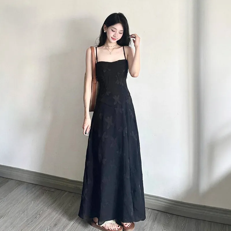 COVER TIME Slip Dresses Women's Black-2