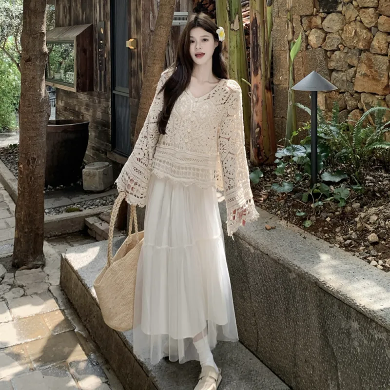 COVER TIME Two Piece Skirt Sets Women's Image Color-2