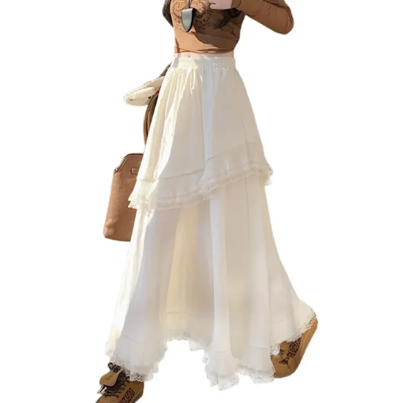 COVER TIME Casual Long Skirt Women's-4