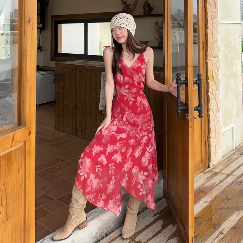 COVER TIME Slip Dresses Women's Red-1