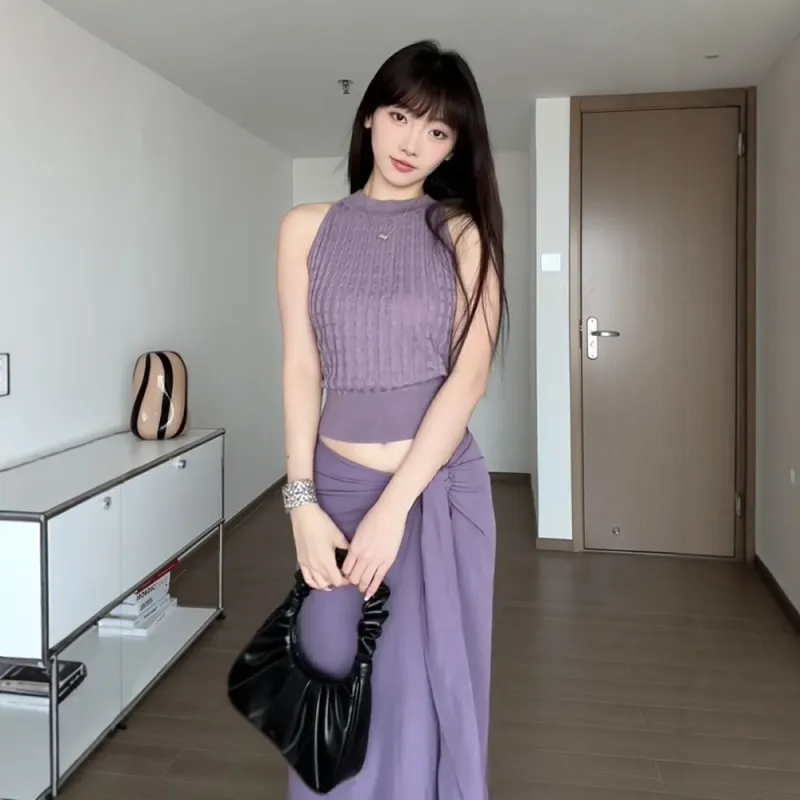 COVER TIME Two Piece Skirt Sets Women's-4