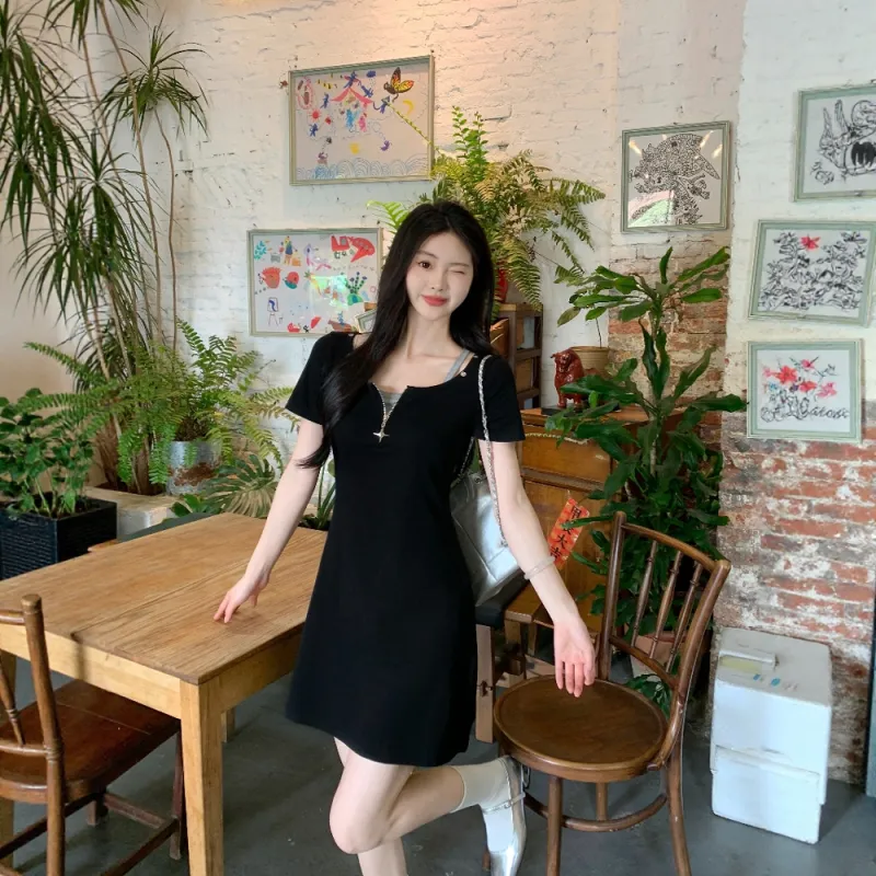 COVER TIME Short Sleeved Dress Women's-1