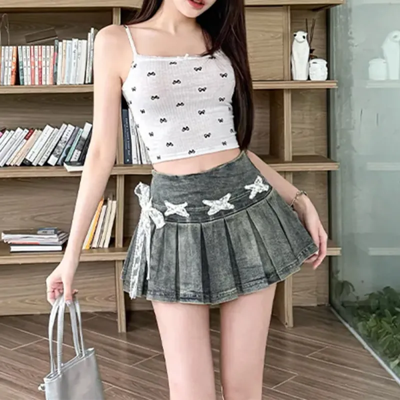 COVER TIME Denim Short Skirts Women's-1