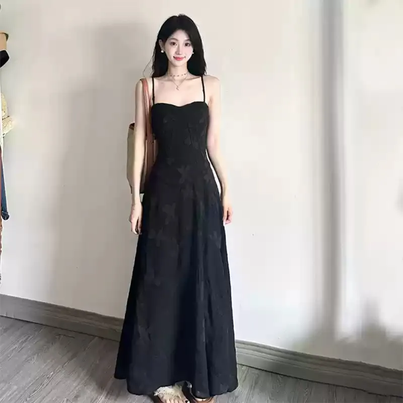 COVER TIME Slip Dresses Women's Black-0