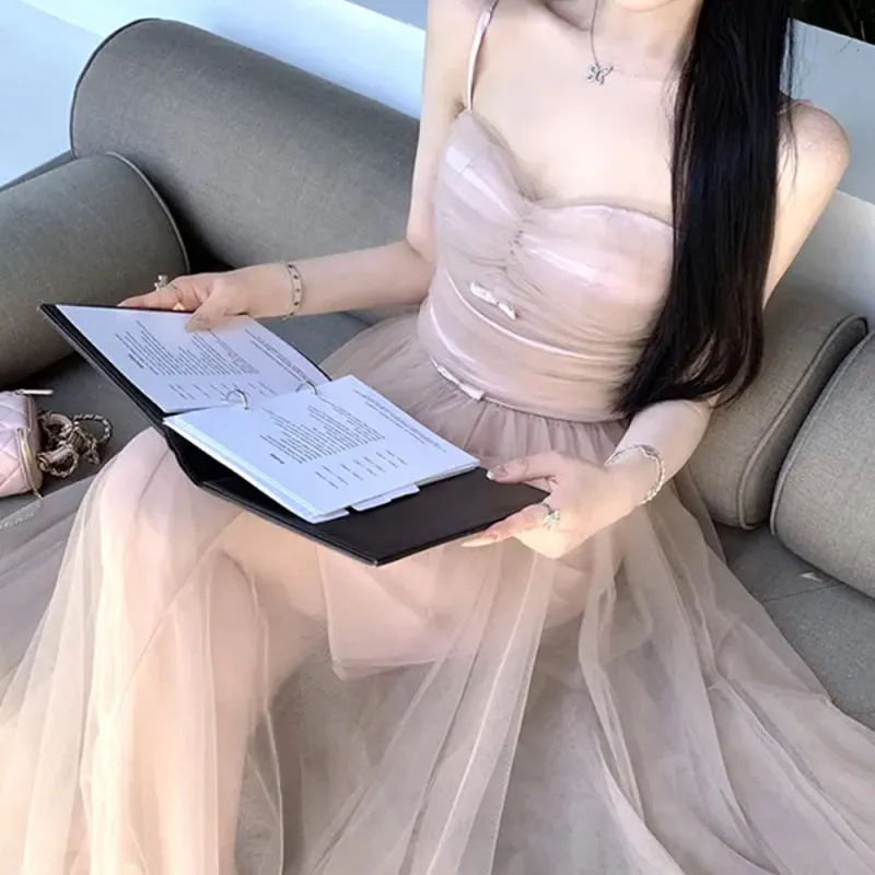 COVER TIME Slip Dresses Women's Nude Pink-2