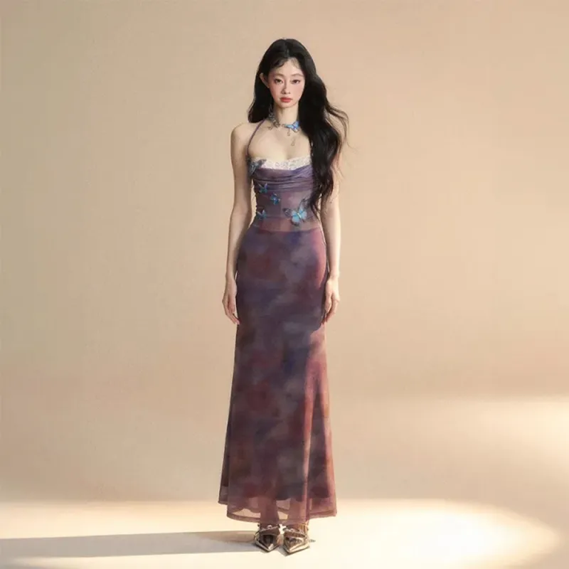 COVER TIME Slip Dresses Women's Purple-2