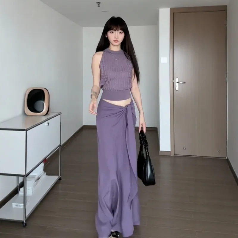 COVER TIME Two Piece Skirt Sets Women's-5