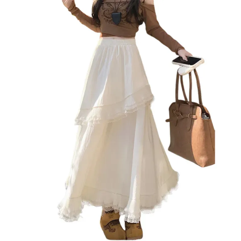 COVER TIME Casual Long Skirt Women's-3
