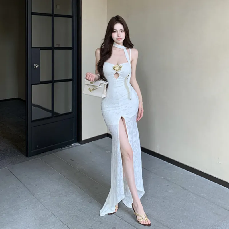 COVER TIME Slip Dresses Women's White-2