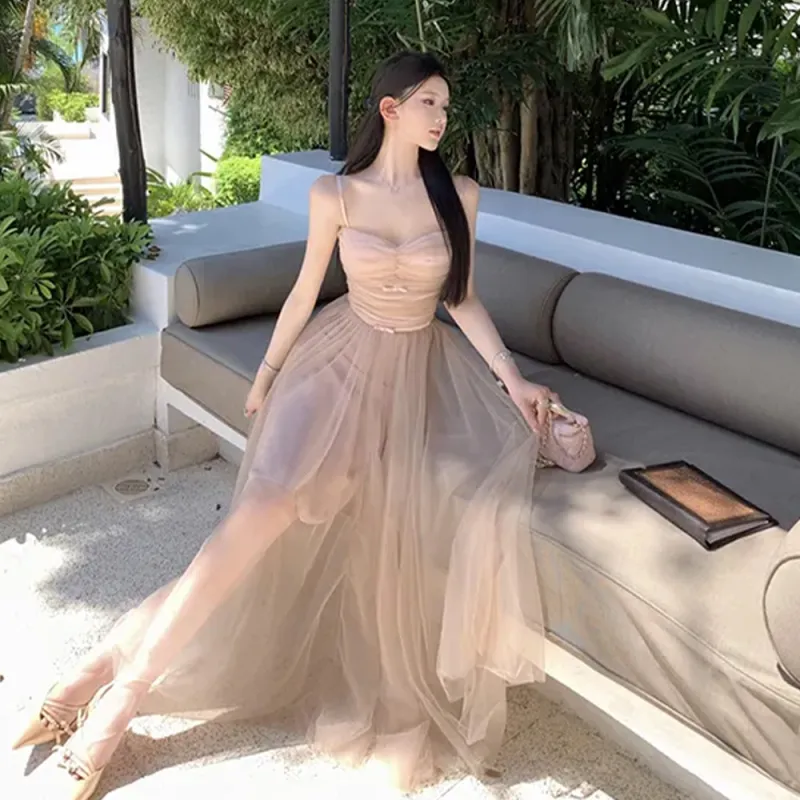 COVER TIME Slip Dresses Women's Nude Pink-3