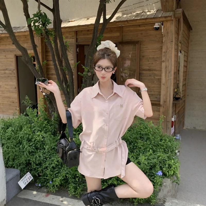 COVER TIME Shirts Women's Pink-3
