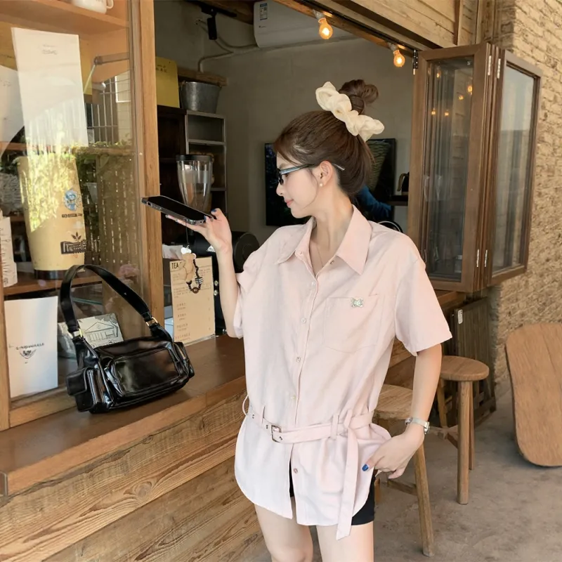 COVER TIME Shirts Women's Pink-4