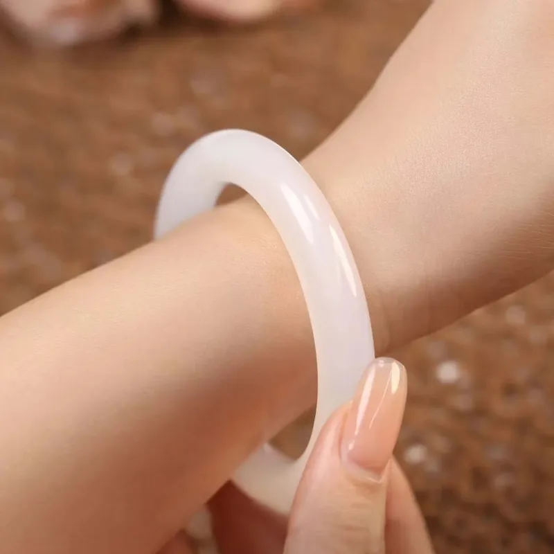 Yue Yuezi Chalcedony Jade Bangle BFF Style Women's-1