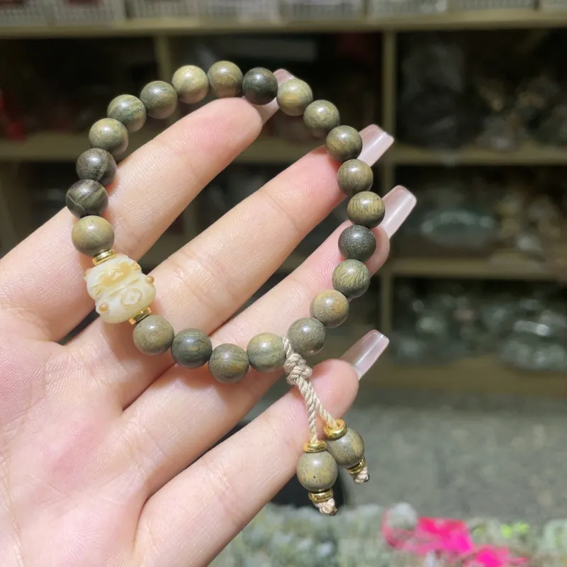 Yue Yuezi Green Sandalwood Bracelets Women's-3