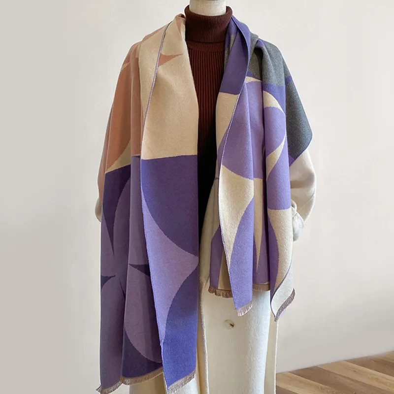 Narandu Polyester Shawls Women's Purple-1