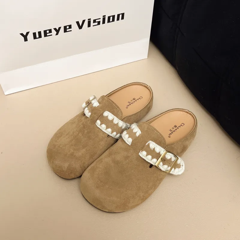 FANNAISHI Abrasion Resistant Slip Resistant Wrap toe Slippers Women's-13