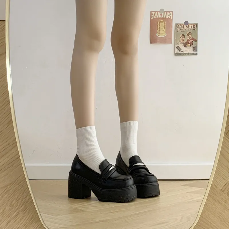 FANNAISHI Loafers Women's Black Glossy Finish/Black Matte/Brown Black-14