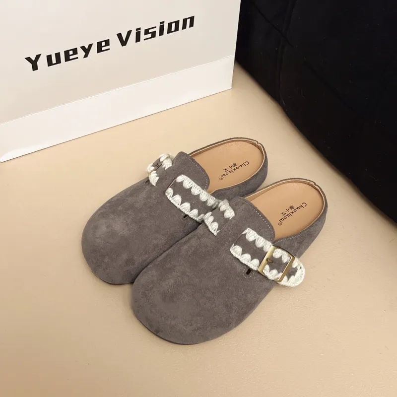 FANNAISHI Abrasion Resistant Slip Resistant Wrap toe Slippers Women's-24