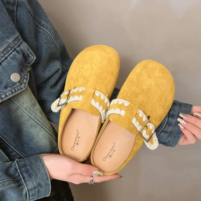 FANNAISHI Abrasion Resistant Slip Resistant Wrap toe Slippers Women's-4