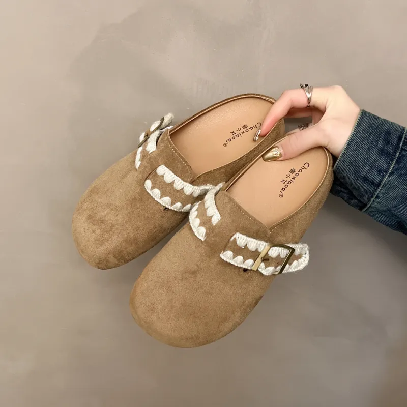FANNAISHI Abrasion Resistant Slip Resistant Wrap toe Slippers Women's-14