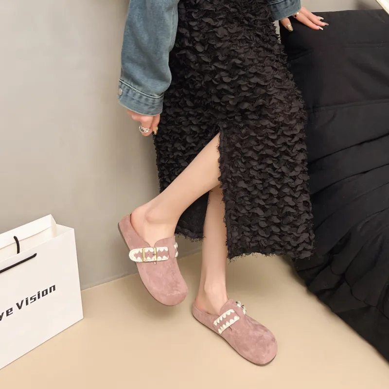 FANNAISHI Abrasion Resistant Slip Resistant Wrap toe Slippers Women's-16