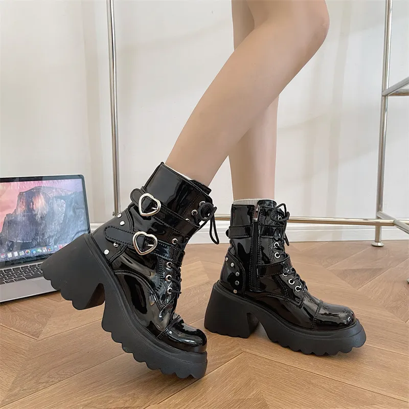 Moon Veil Ankle Boots Women's Black-1