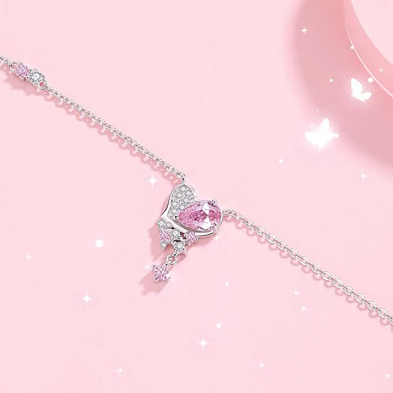 Brilliant Heart S925 Silver Necklaces Women's-2