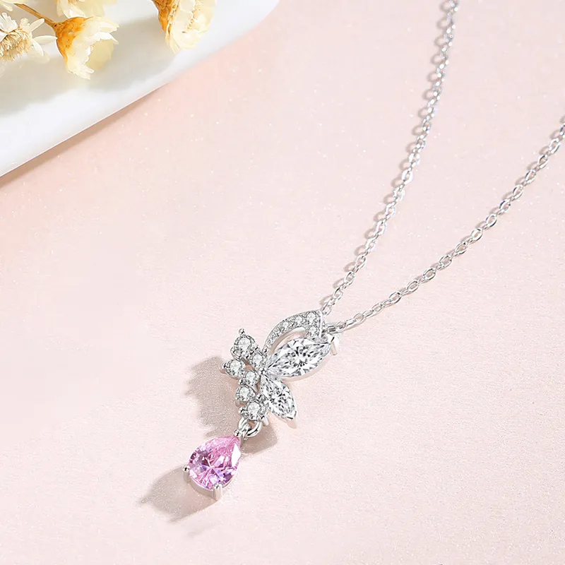 Brilliant Heart S925 Silver Necklaces Women's-4