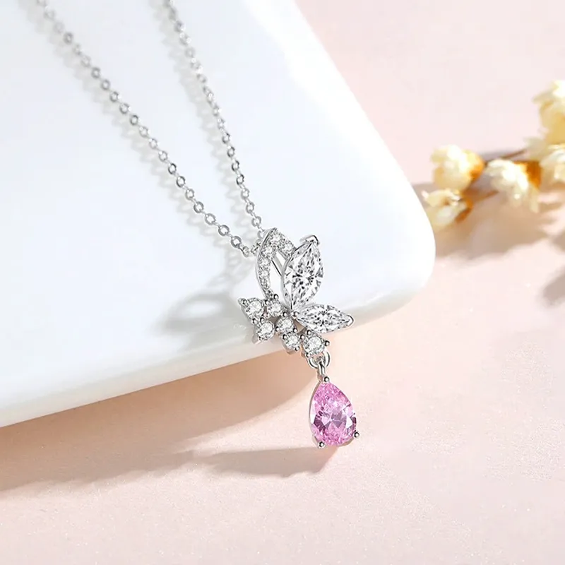 Brilliant Heart S925 Silver Necklaces Women's-2