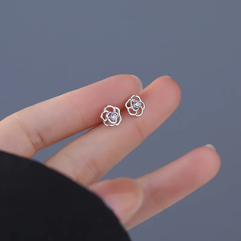 Brilliant Heart S990 Stud Earrings Women's-2