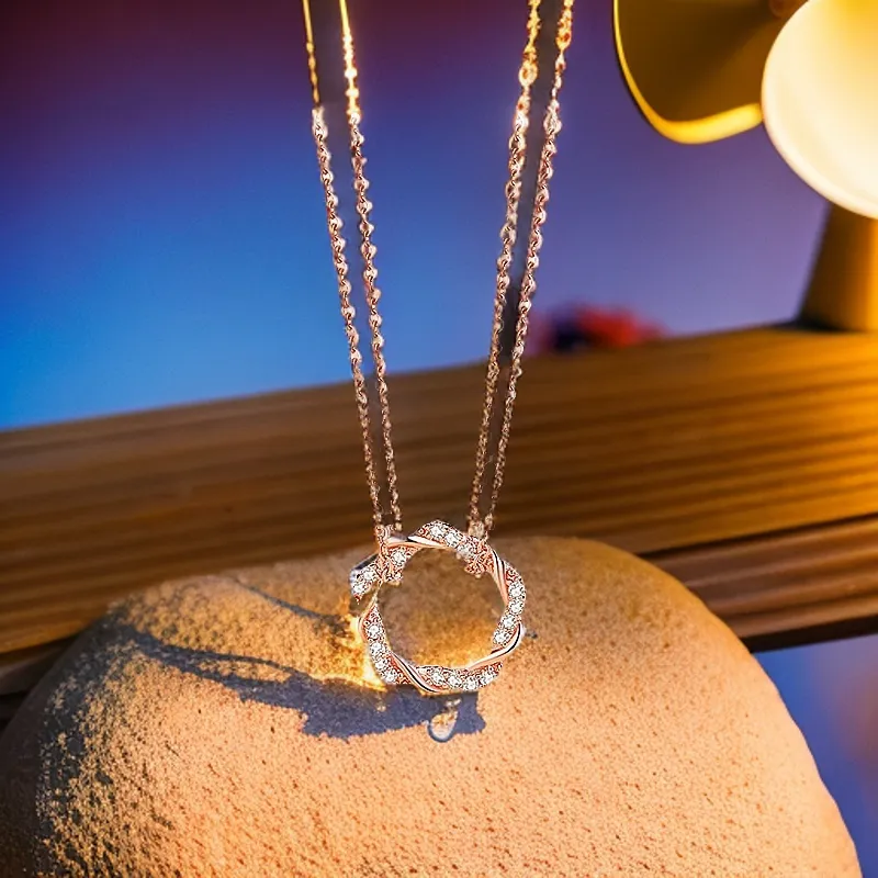 Brilliant Heart S925 Necklaces Women's-1