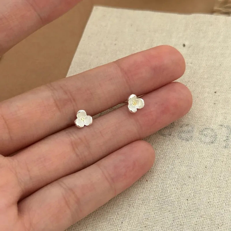 Brilliant Heart S925 Silver Stud Earrings Women's-2