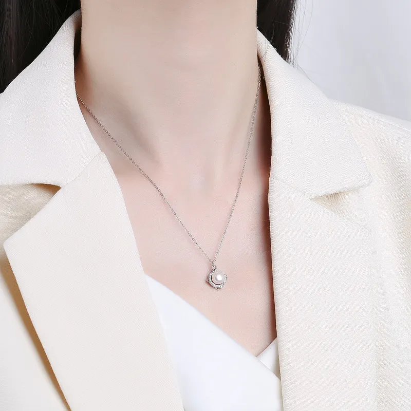 Brilliant Heart S925 Necklaces Women's-1