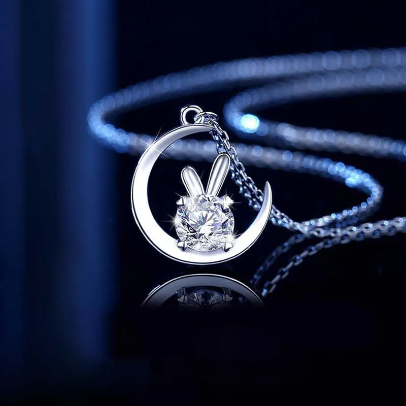 Brilliant Heart S925 Necklaces Women's-2