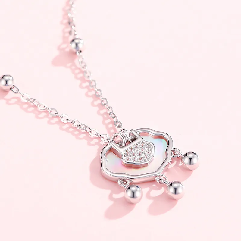 Brilliant Heart S925 Necklaces Women's-2