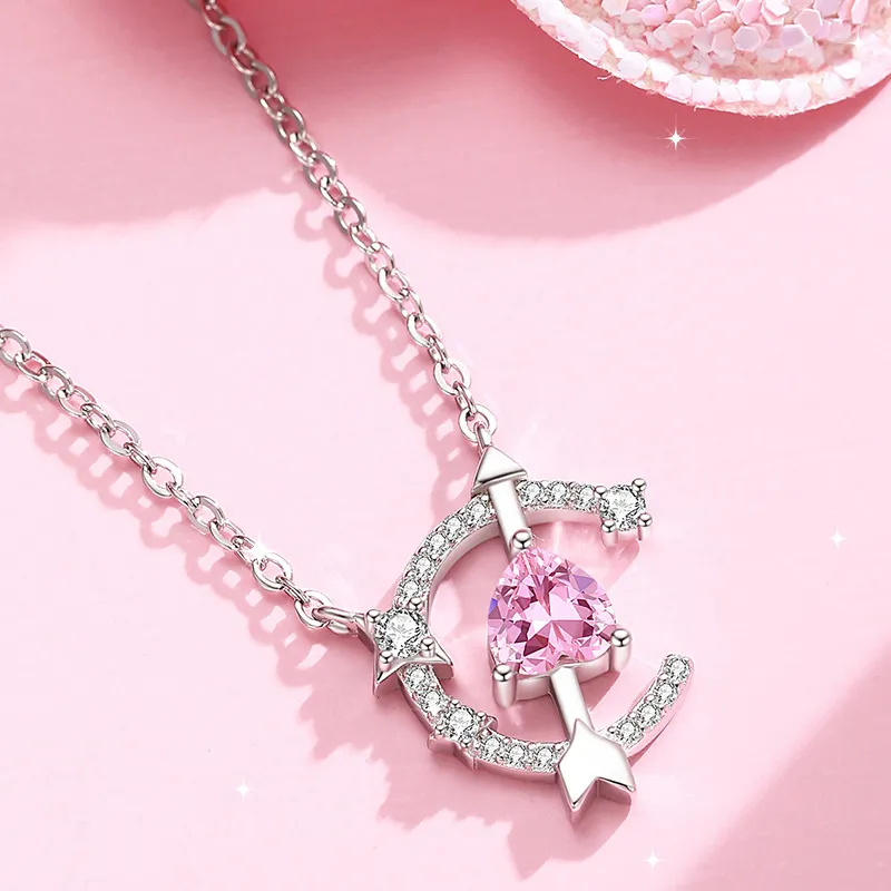 Brilliant Heart S925 Necklaces Women's-3