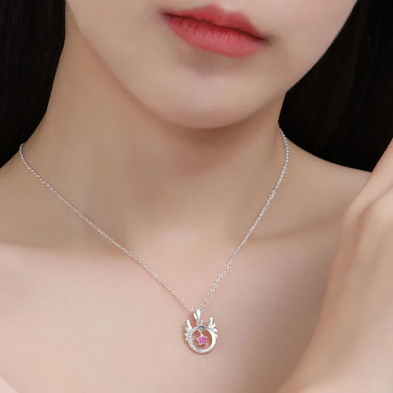 Brilliant Heart S925 Necklaces Women's-1