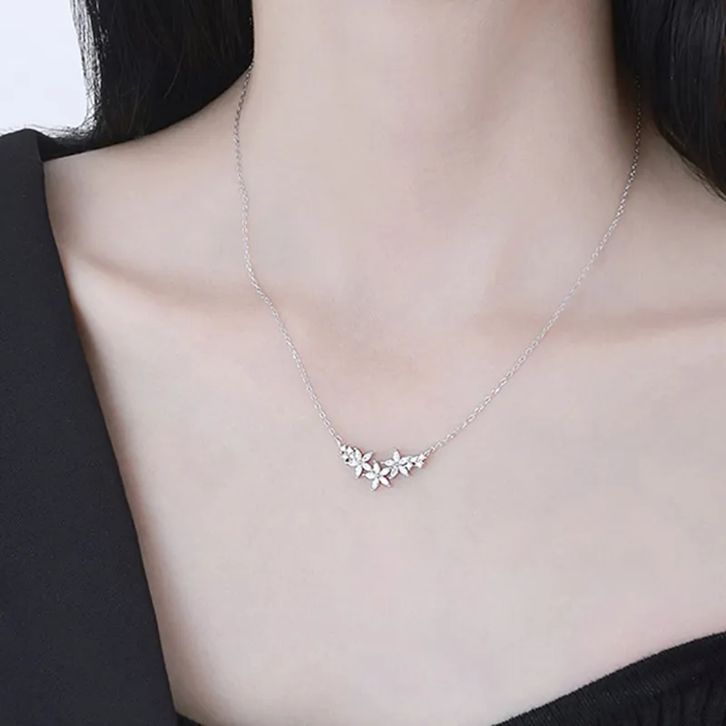 Brilliant Heart S925 Silver Necklaces Women's-1