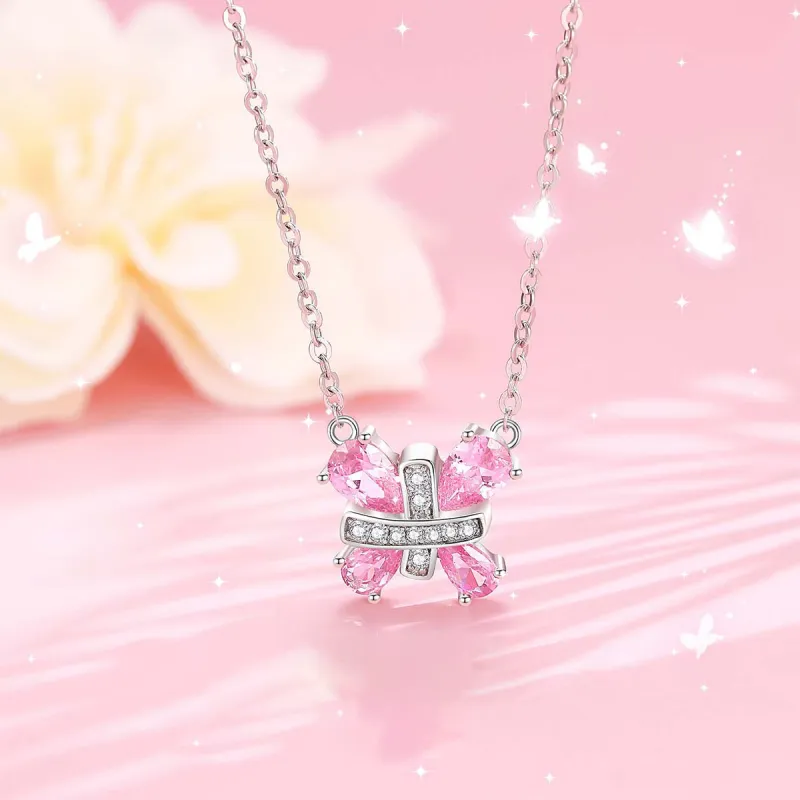 Brilliant Heart S925 Silver Necklaces Women's-1