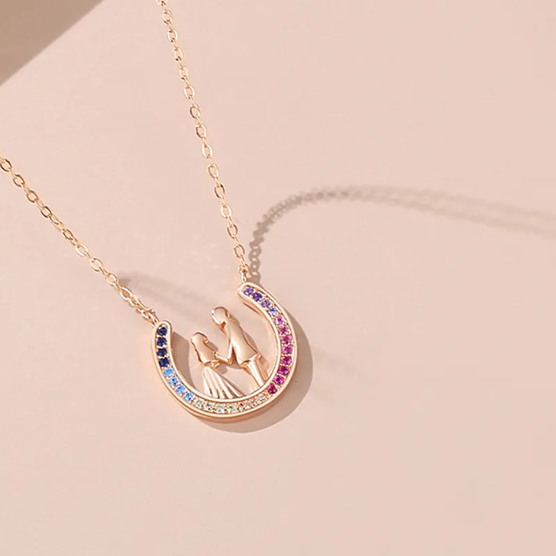 Brilliant Heart S925 Silver Necklaces Women's-3