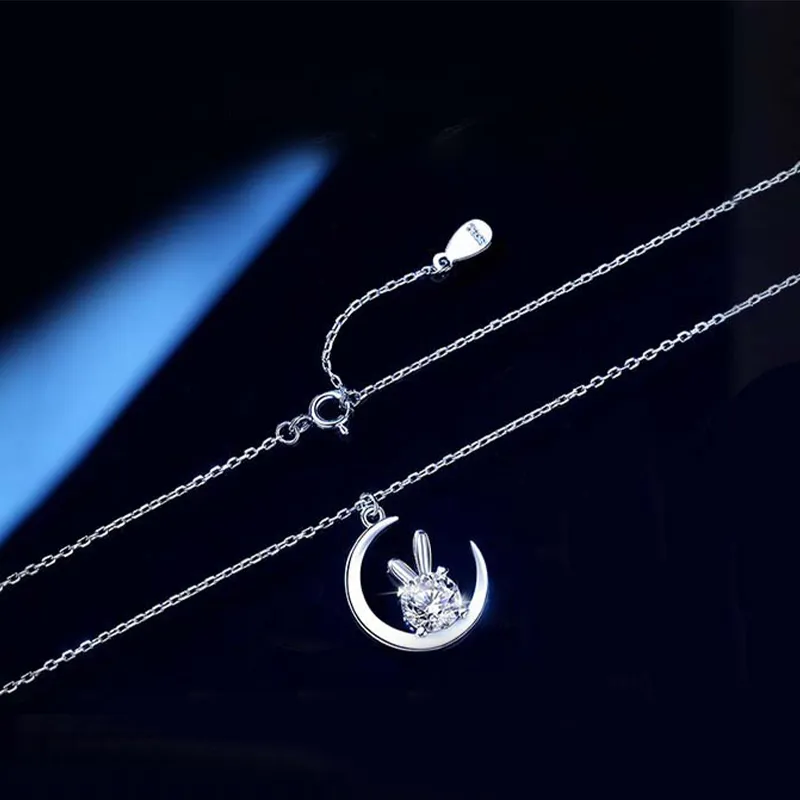 Brilliant Heart S925 Necklaces Women's-3