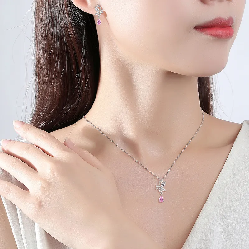 Brilliant Heart S925 Silver Necklaces Women's-1