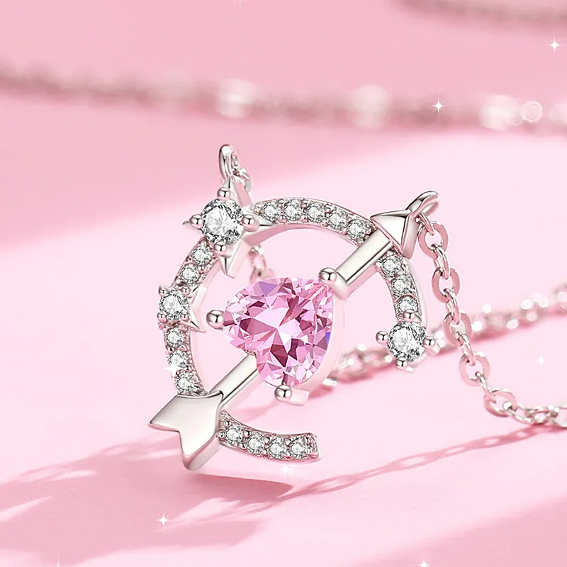 Brilliant Heart S925 Necklaces Women's-2