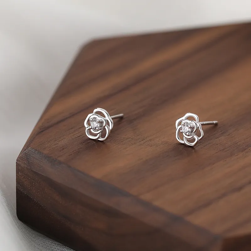 Brilliant Heart S990 Stud Earrings Women's-4