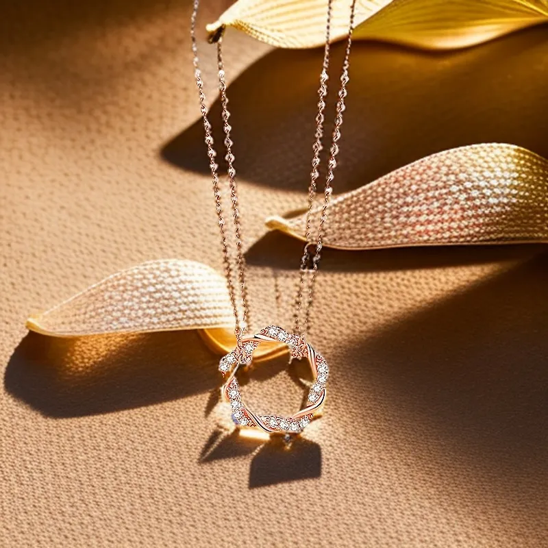 Brilliant Heart S925 Necklaces Women's-2
