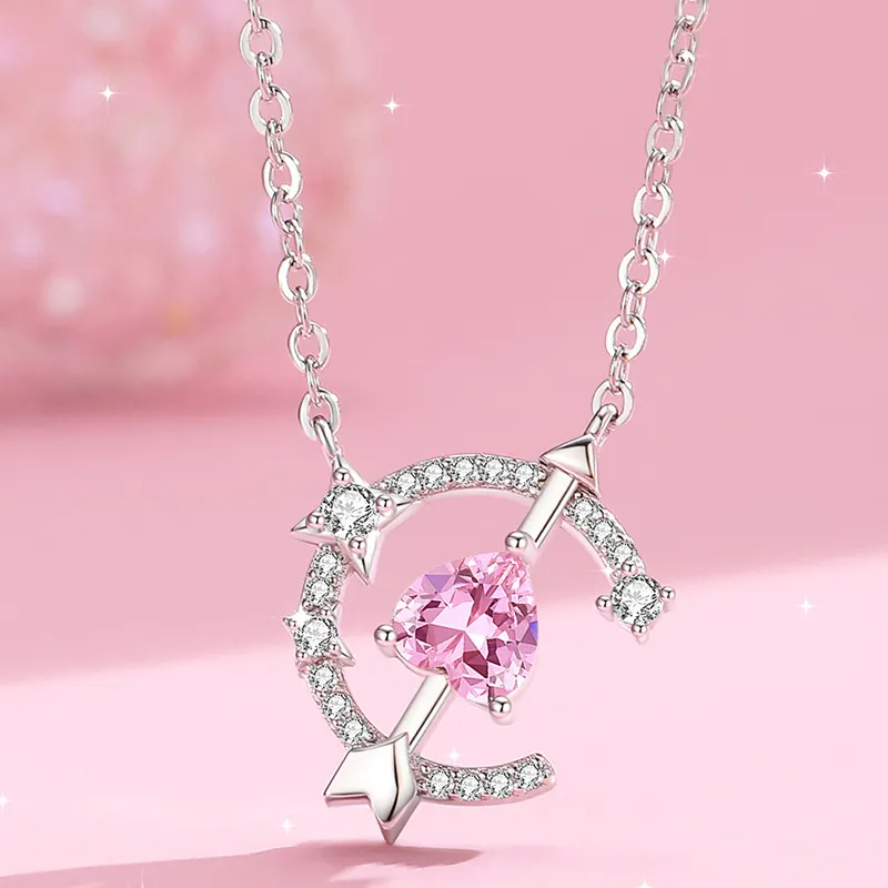 Brilliant Heart S925 Necklaces Women's-1