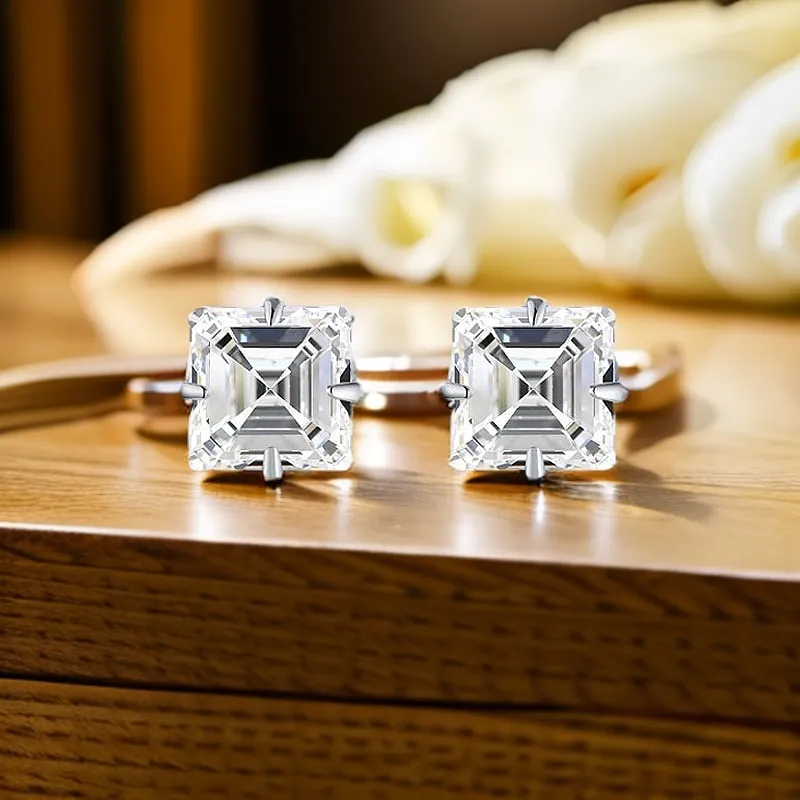 Brilliant Heart S 990 Silver Stud Earrings Women's-3