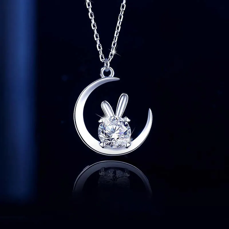 Brilliant Heart S925 Necklaces Women's-4