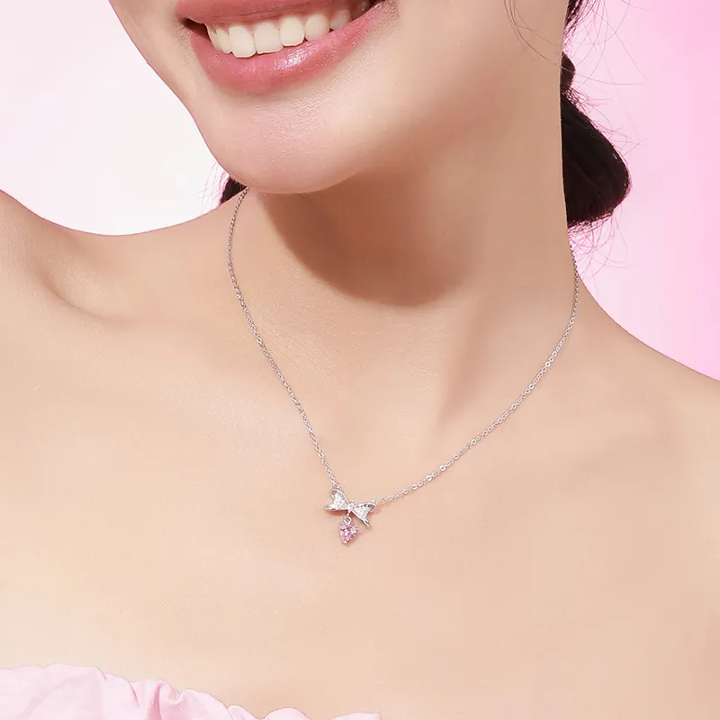 Brilliant Heart S925 Silver Necklaces Women's-1