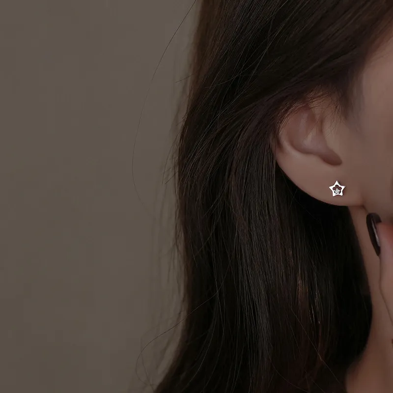 Brilliant Heart S990 Stud Earrings Women's-2